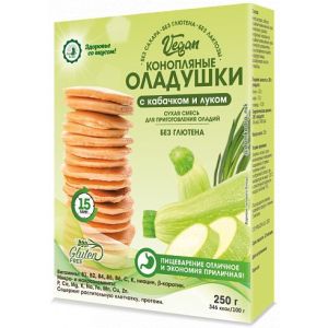 Конопляные оладушки VEGAN С КАБАЧКОМ И ЛУКОМ