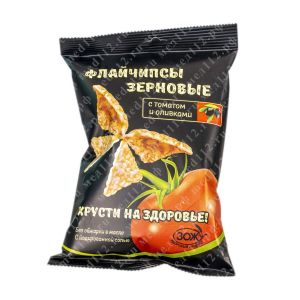 ФЛАЙЧИПСЫ ЗЕРНОВЫЕ С ТОМАТОМ И ОЛИВКАМИ