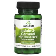 ИНДОЛ-3-КАРБИНОЛ С РЕСВЕРАТРОЛОМ, Swanson , 200 мг, 60 капсул